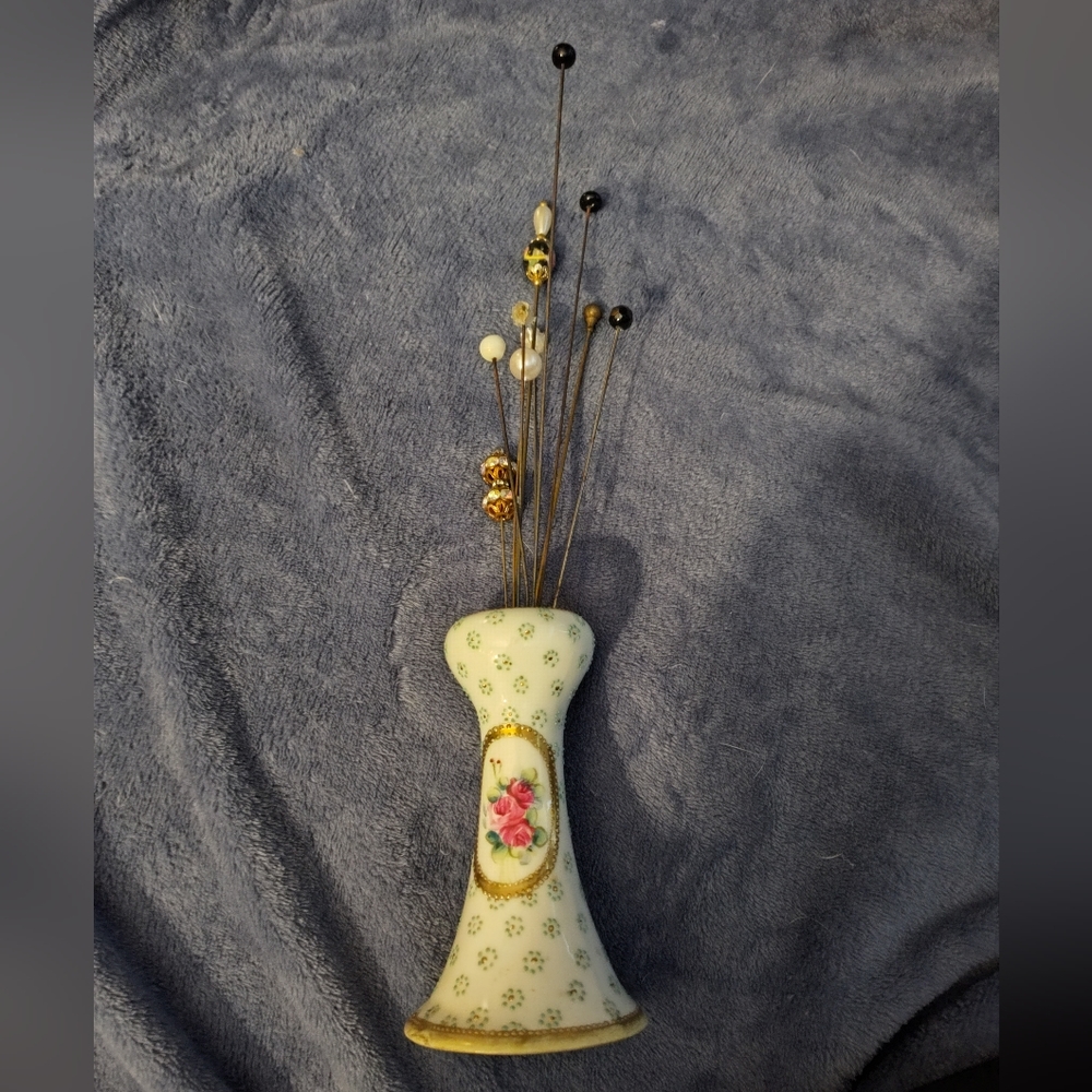 NEW!!! Vintage NIPPON Hat Pins and Vase (HAND PAINTED)